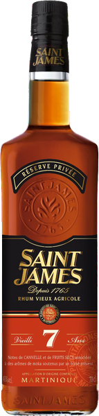 Saint-James-7-YO-Rum-Vieux-Agricole-70cl-bottle-in-wood-Gift-Box